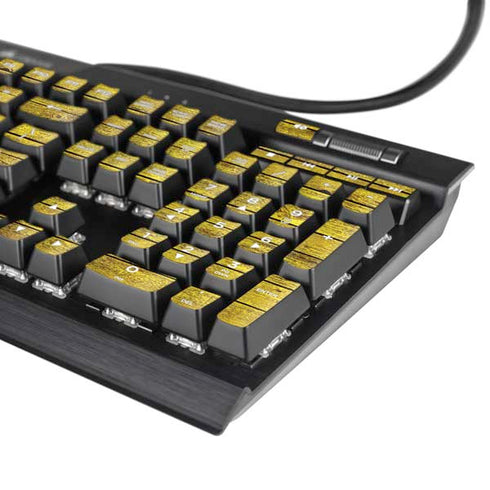 Spain Flag Dark Wood K95 RGB PLATINUM Mechanical Gaming Keyboard Skin